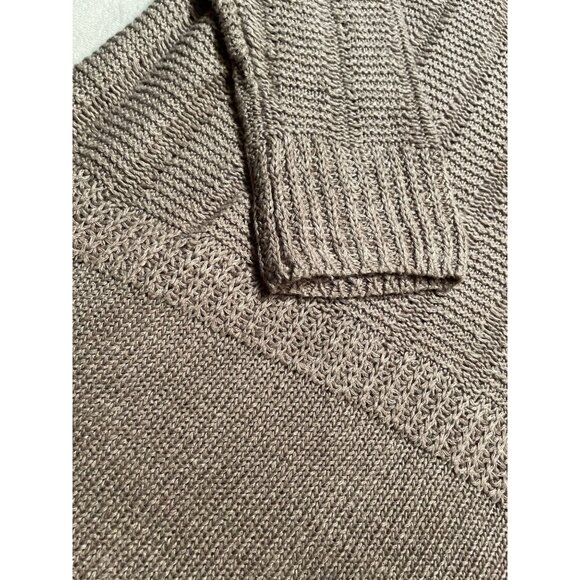 Vince Womens Taupe Sweater Size S 100% Linen Lagenlook Y2K Academia BOHO Classic - Picture 7 of 10